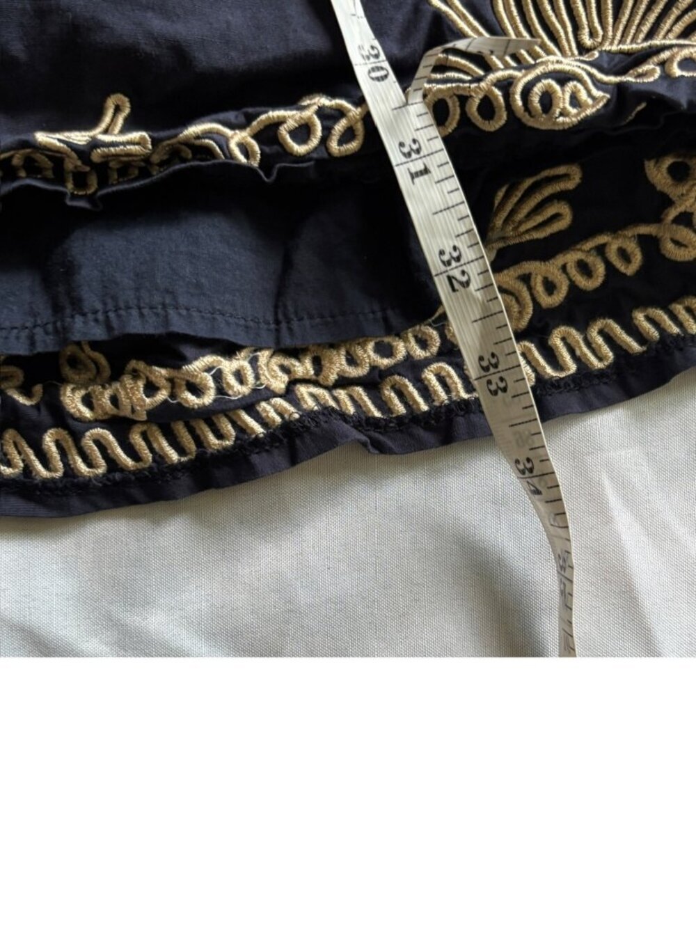 Aryeh Women's Navy Blue & Goldish Embroidery Halter Dress - Picture 4 of 6